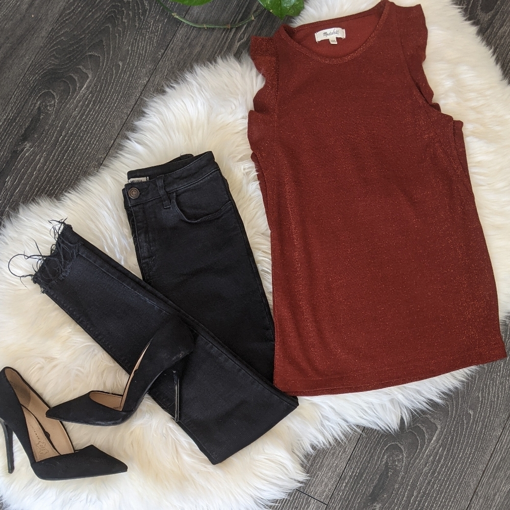 MADEWELL - Metallic Ruffle Tank - Picture 10 of 11